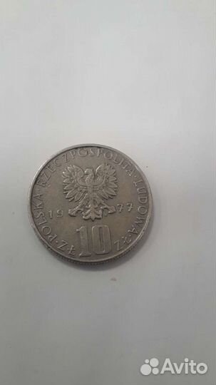 Польская монета 10 злотых