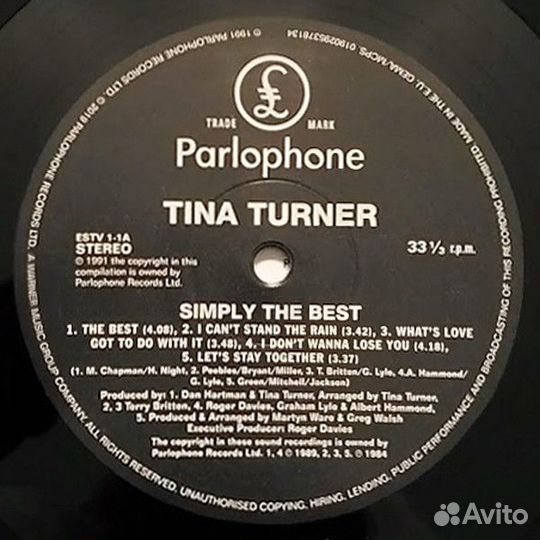 Виниловая пластинка Turner, Tina, Simply The Best