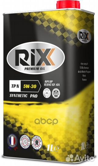 Rixx TP N 5W-30 GF-6А Масло моторное синт. рао