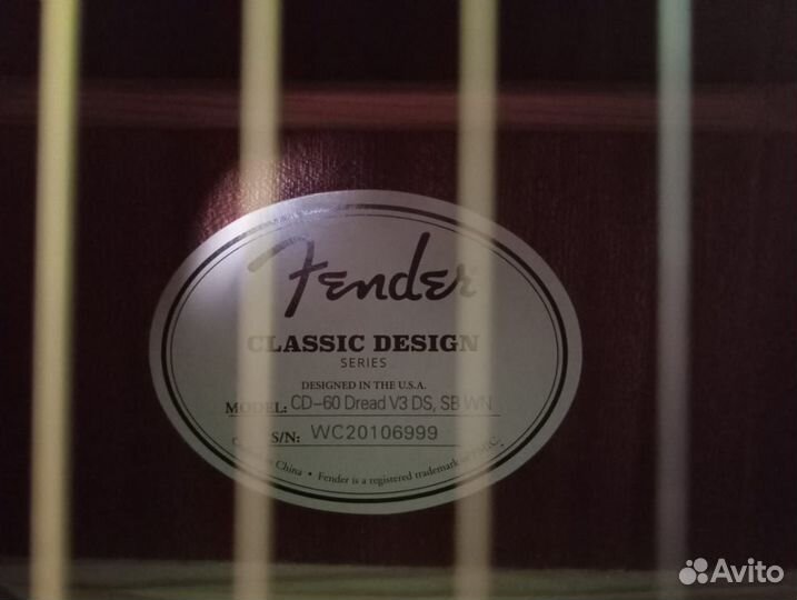 Электроакустическая гитара fender