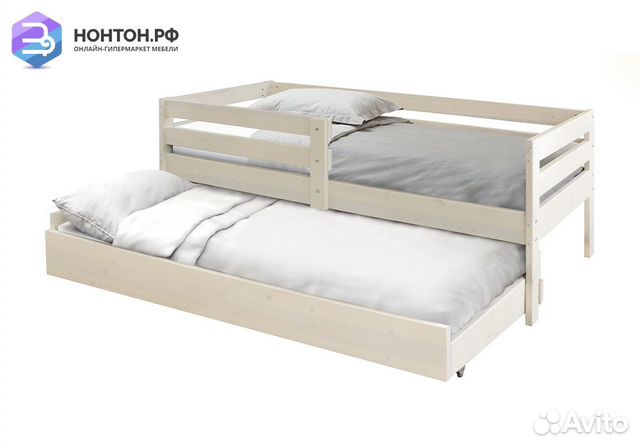 Кровать детская Норка мини с бортиком и выкатным м