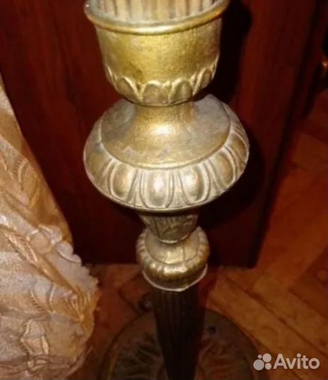 Винтажный бронзовый торшер, люстры СССР разные