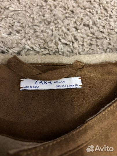 Дубленка женская zara 42 44