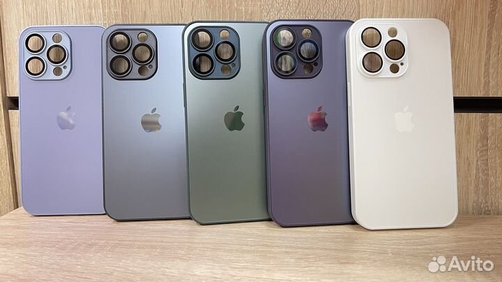 Чехол матовый стеклянный для Apple iPhone