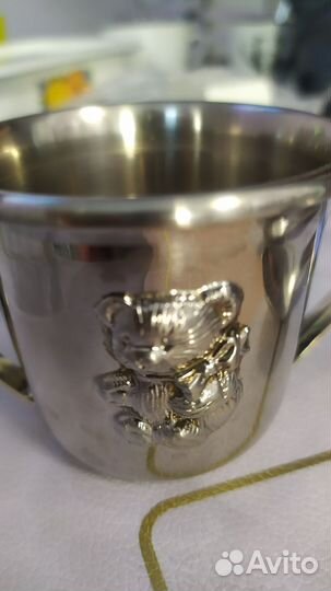 Серебряный детский столовый набор