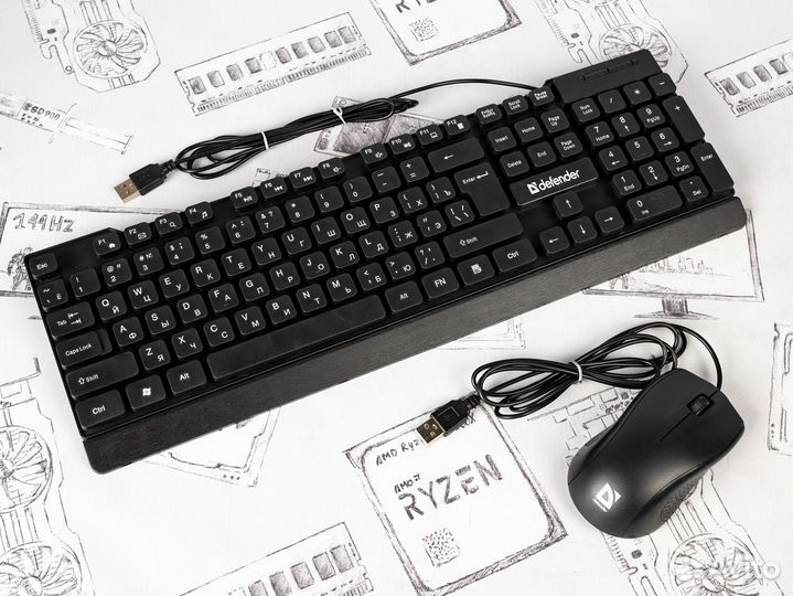 Комплекты клавиатура+мышь Defender York C-777