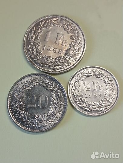 Монеты Швейцария