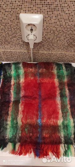 Шарф мохер, шерсть, акрил, вискоза