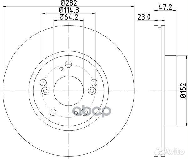 Диск тормозной перед ND8032K nisshinbo