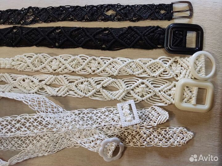 Пояс из Рафии, ручная работа