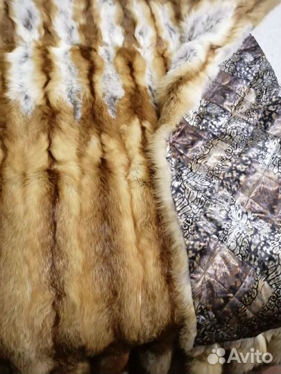 Плед, ковёр из шкур лис (натуральный)