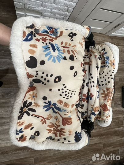 Санки-коляска nika kids в цветочек