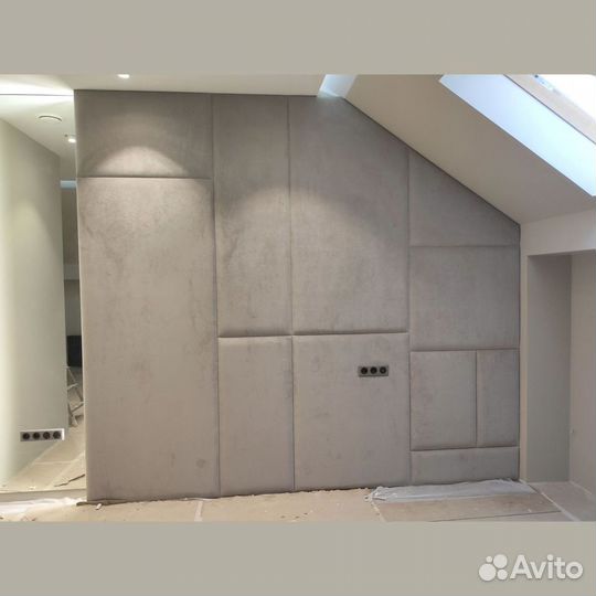 Мягкие стеновые панели, гостинная