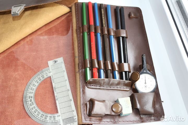 Офицерский планшет СССР комплект компас курвиметр