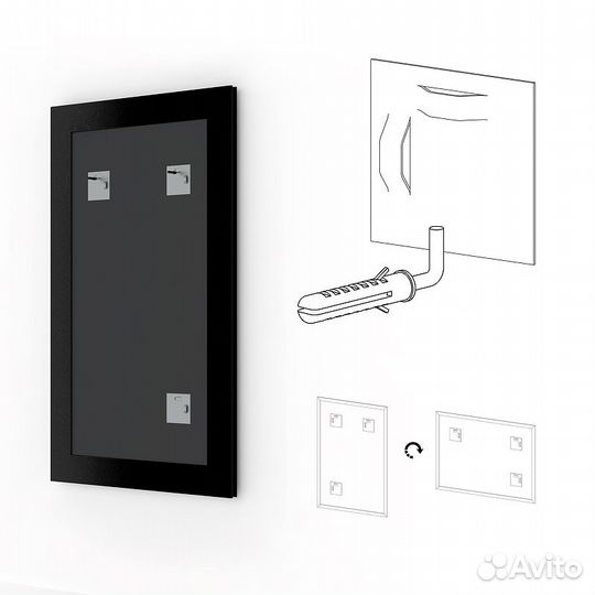 Зеркало Evoform Definite 108х58 BY 0725 в багетно