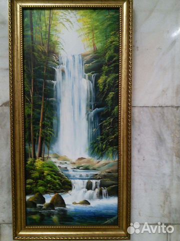 Картина маслом на холсте Водопад