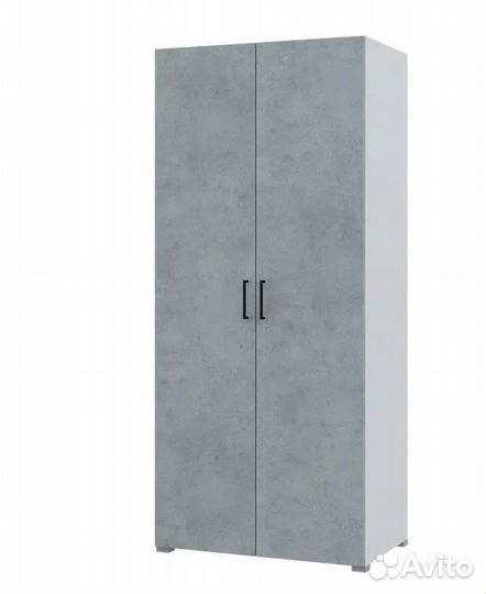Двухстворчатый шкаф Victor Белый/Бетон
