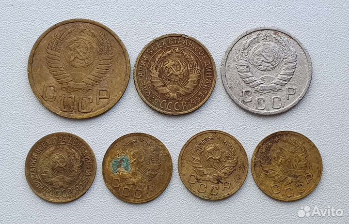 Нечастые 1/2,1,2,5,15коп.Ранних Советов