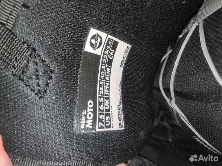 Ботинки для сноуборда burton moto
