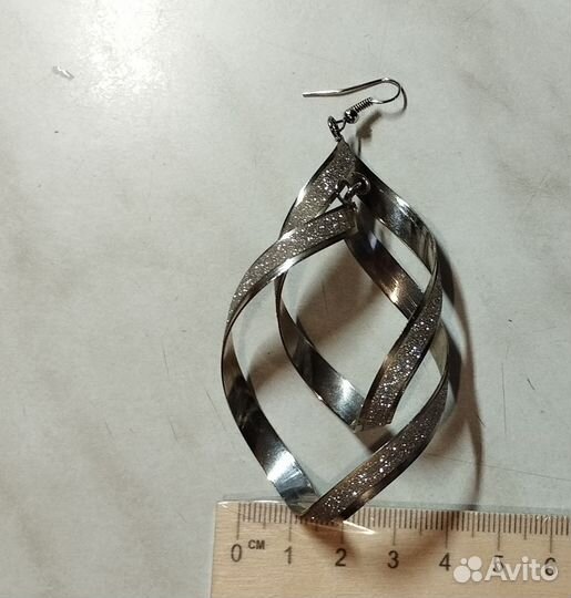 Серьги объемные 8 см