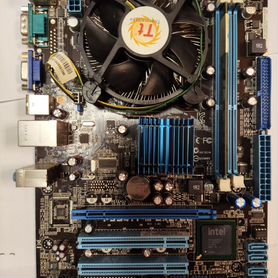 Материнская плата mATx microATX 775 сокет+проц+озу