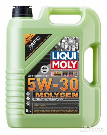 Нс-синт. мот.масло Molygen New Generation 5W-30 SP