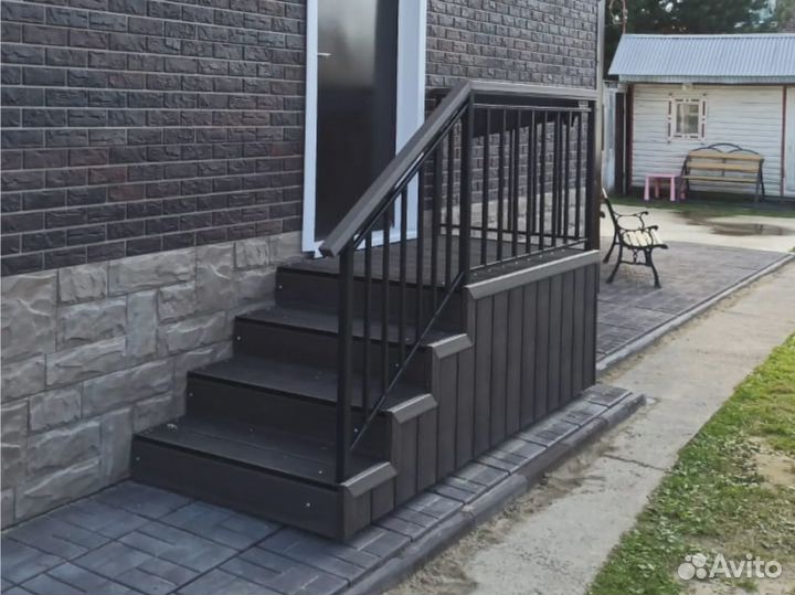 Уличная лестница из дпк на заказ