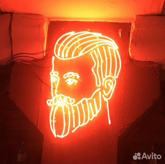 Неоновая вывеска Man Face