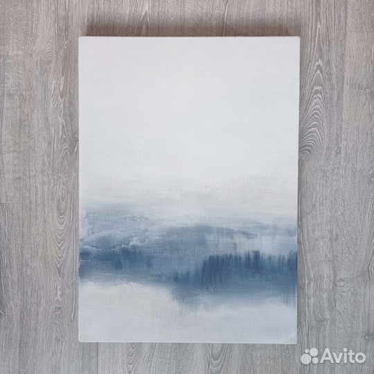 Минималистичный абстрактный пейзаж, диптих 50х70