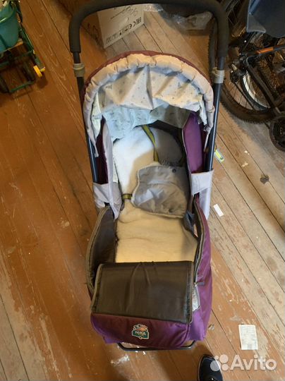 Санки коляска с 4 колесами