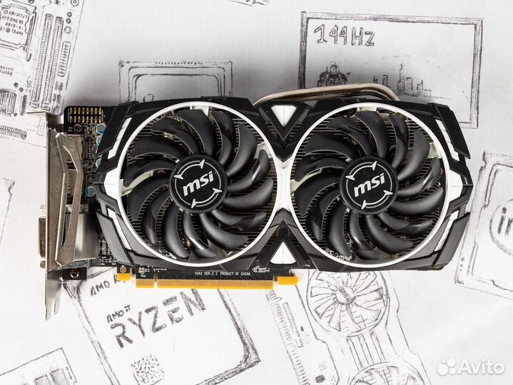 Видеокарта MSI AMD Radeon RX 570 armor OC 8Gb