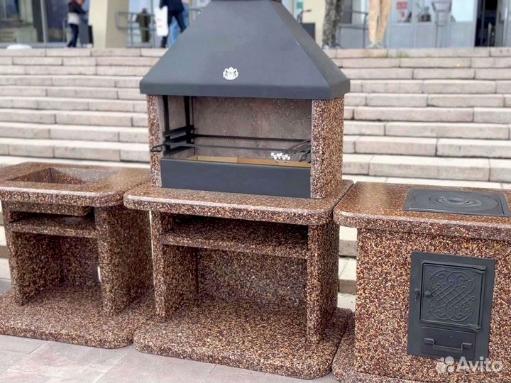 Модульные печи барбекю, печи под казан, комплекс