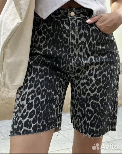 Леопардовые шорты