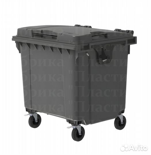 Мусорный евроконтейнер пластиковый 1100л S2252