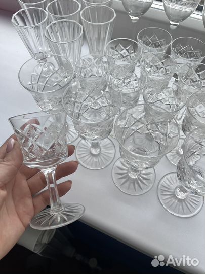 Хрустальные рюмки на ножке СССР