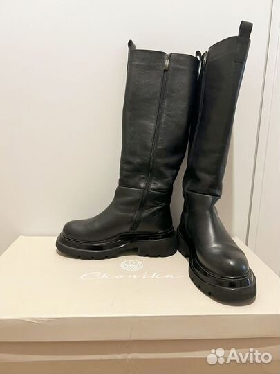 Сапоги женские Эконика натуральная кожа размер 38