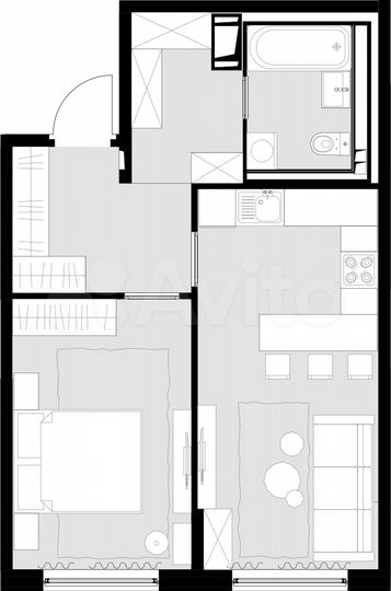 1-к. квартира, 47,9 м², 17/28 эт.