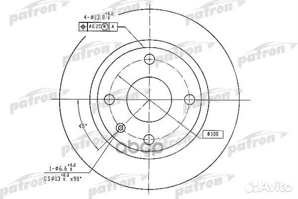 Диск тормозной передн seat: arosa 00-04, cordob