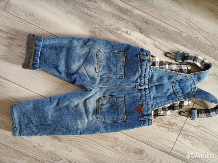 Джинсовый комбинезон на флисе 86