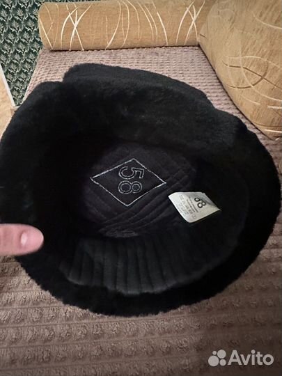 Шапка зимняя военная кожаный верх