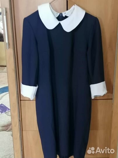 Платье школьное синее