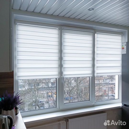 Рулонные шторы в коричневом коробе G6167