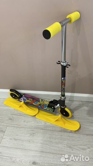 Самокат снегокат 2 в 1