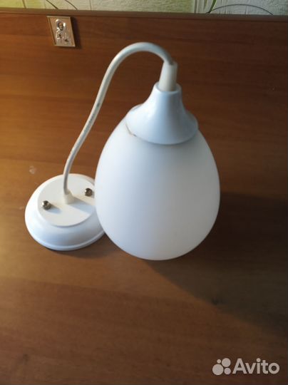 Светильник потолочный одинарный стеклянный плафон