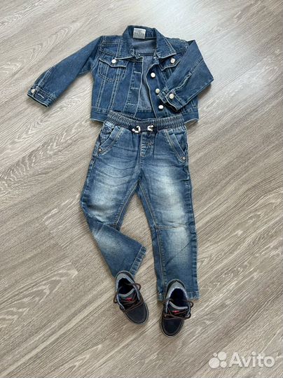 Next джинсовый комплект на мальчика