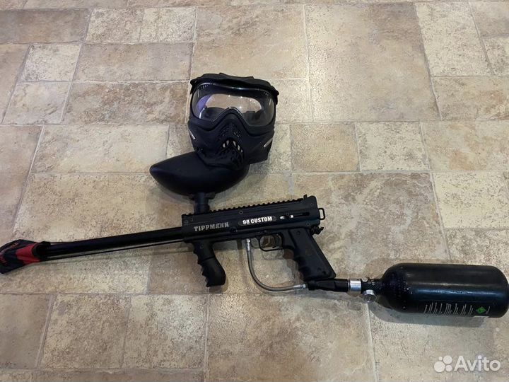 Маркер для пейнтбола+маска для пейнтбола