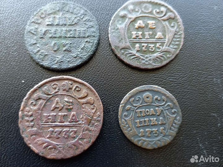 Пётр 1 и Анна Иоанновна. Медь