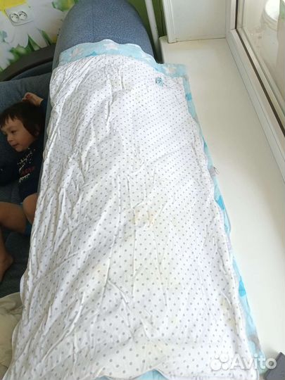 Детское одеяло в кроватку, коляску, шапка