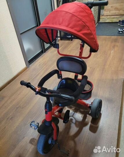 Велосипед коляска с родительской ручкой