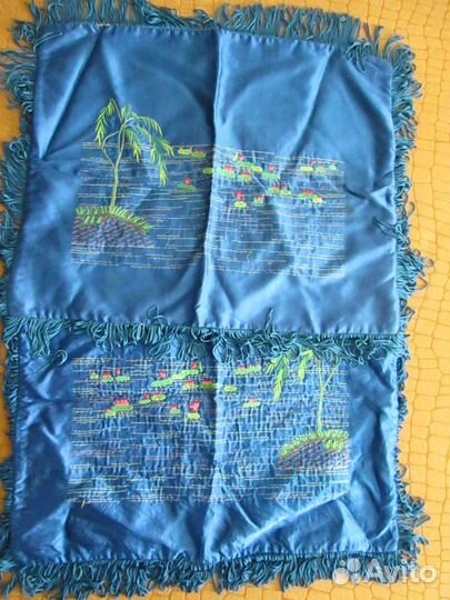 Покрывало с наволоч. (шелковое с вышивкой) Вьетнам